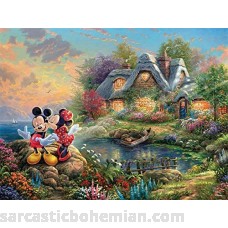 Ceaco Mickey and Minnie Mouse Thomas Kinkade Disney Jigsaw Puzzle 750 pieces B01KJERIQK